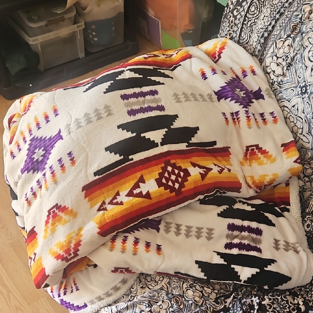 Colorful Geometric Pattern Blanket